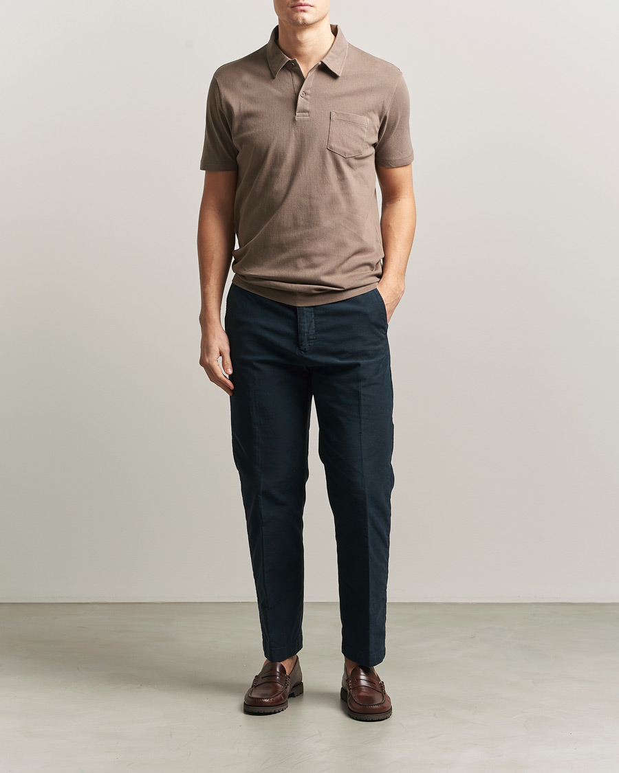 Herre | Pikéer | Sunspel | Riviera Polo Shirt Dark Cedar