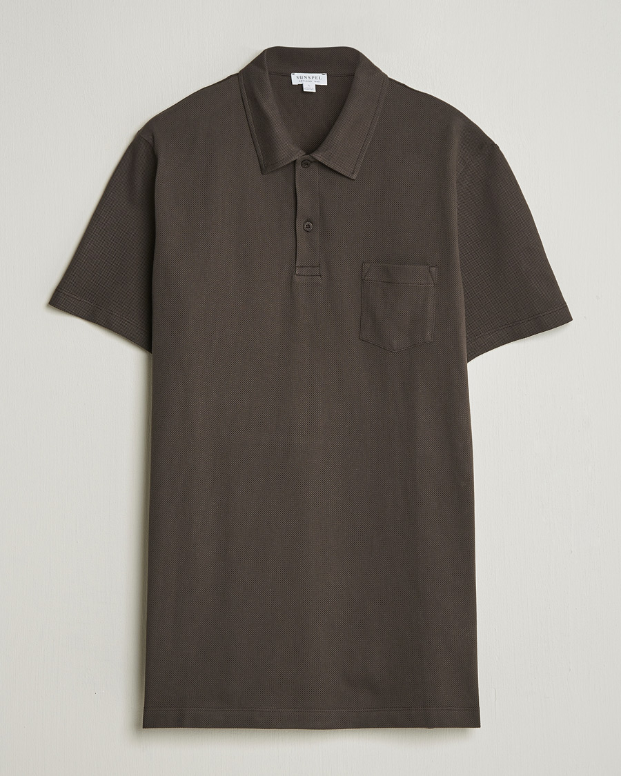 Herre | Pikéer | Sunspel | Riviera Polo Shirt Dark Chocolate