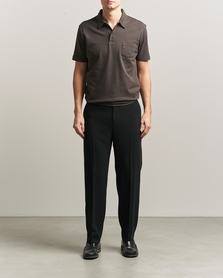 Herre | Pikéer | Sunspel | Riviera Polo Shirt Dark Chocolate