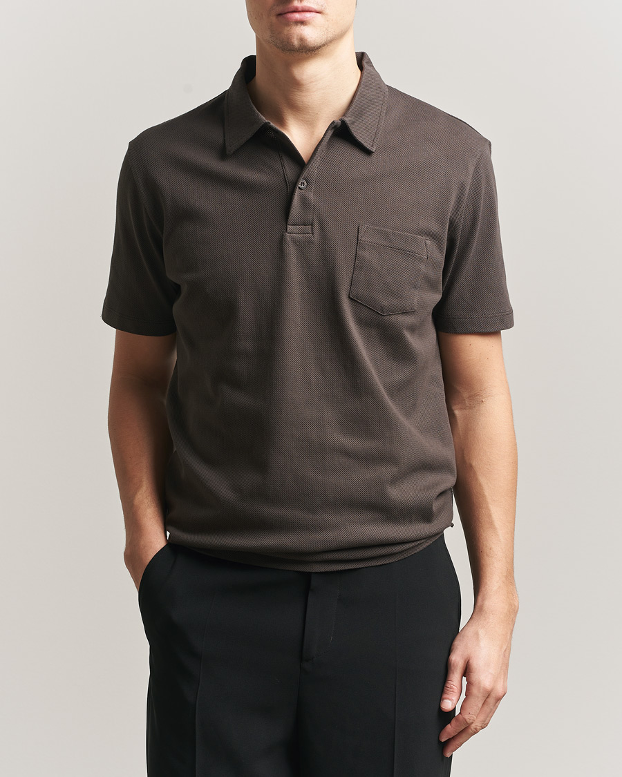 Herre | Pikéer | Sunspel | Riviera Polo Shirt Dark Chocolate