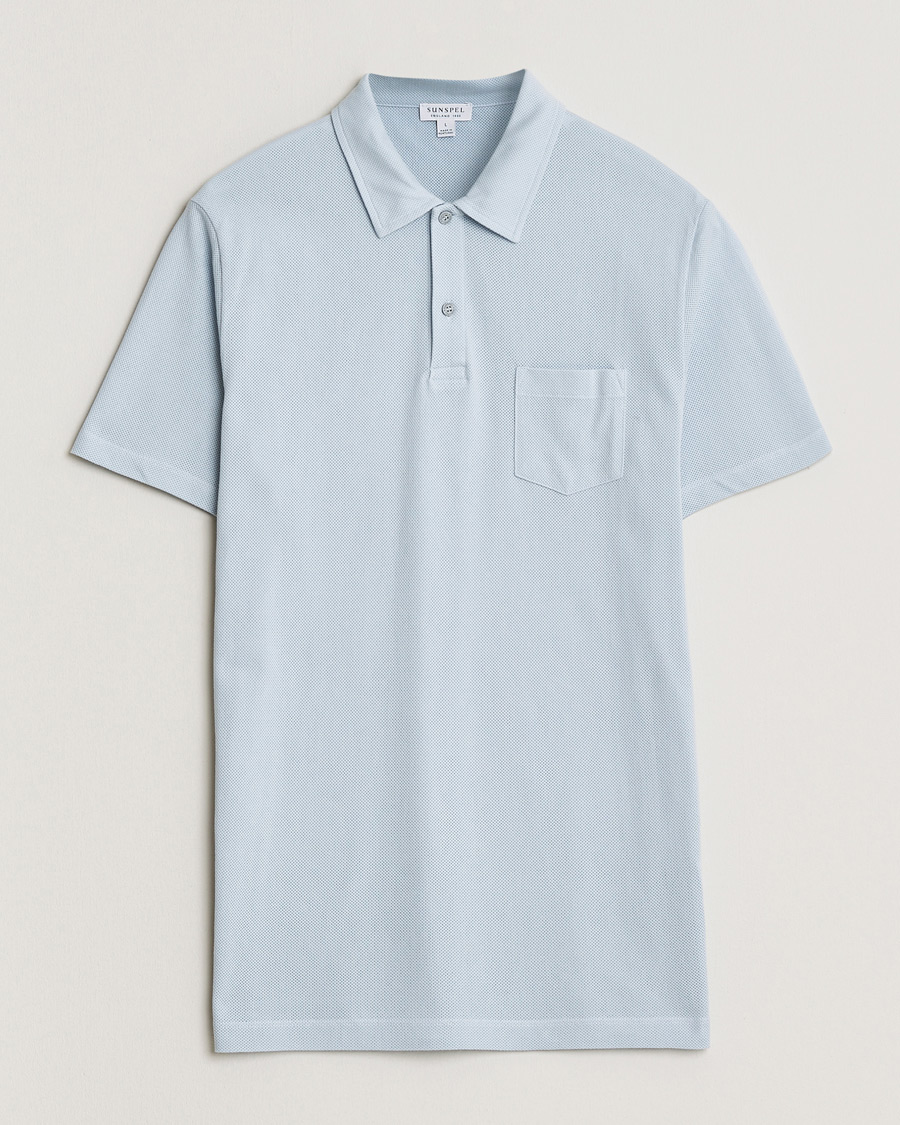 Herre | Pikéer | Sunspel | Riviera Polo Shirt Pastel Blue