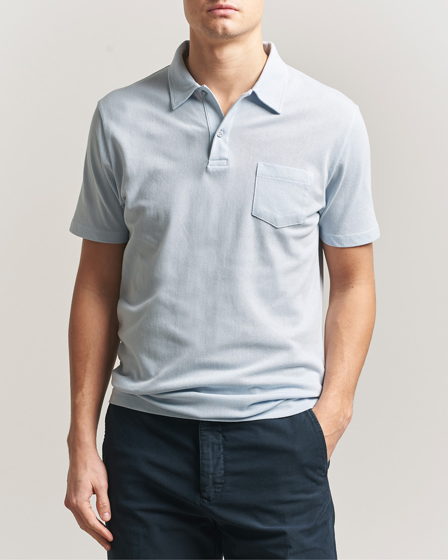 Herre | Pikéer | Sunspel | Riviera Polo Shirt Pastel Blue