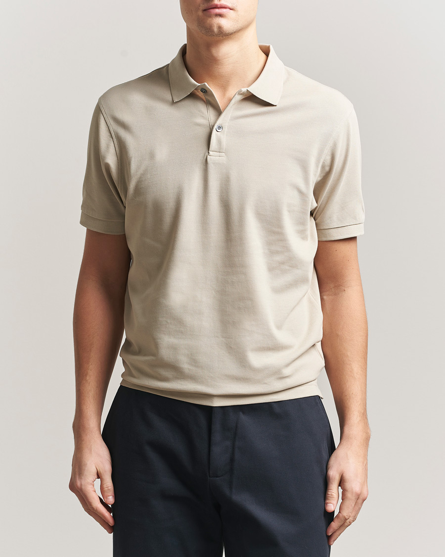 Herre | Pikéer | Sunspel | Supima Cotton Short Sleeve Pique Polo Hazelwood