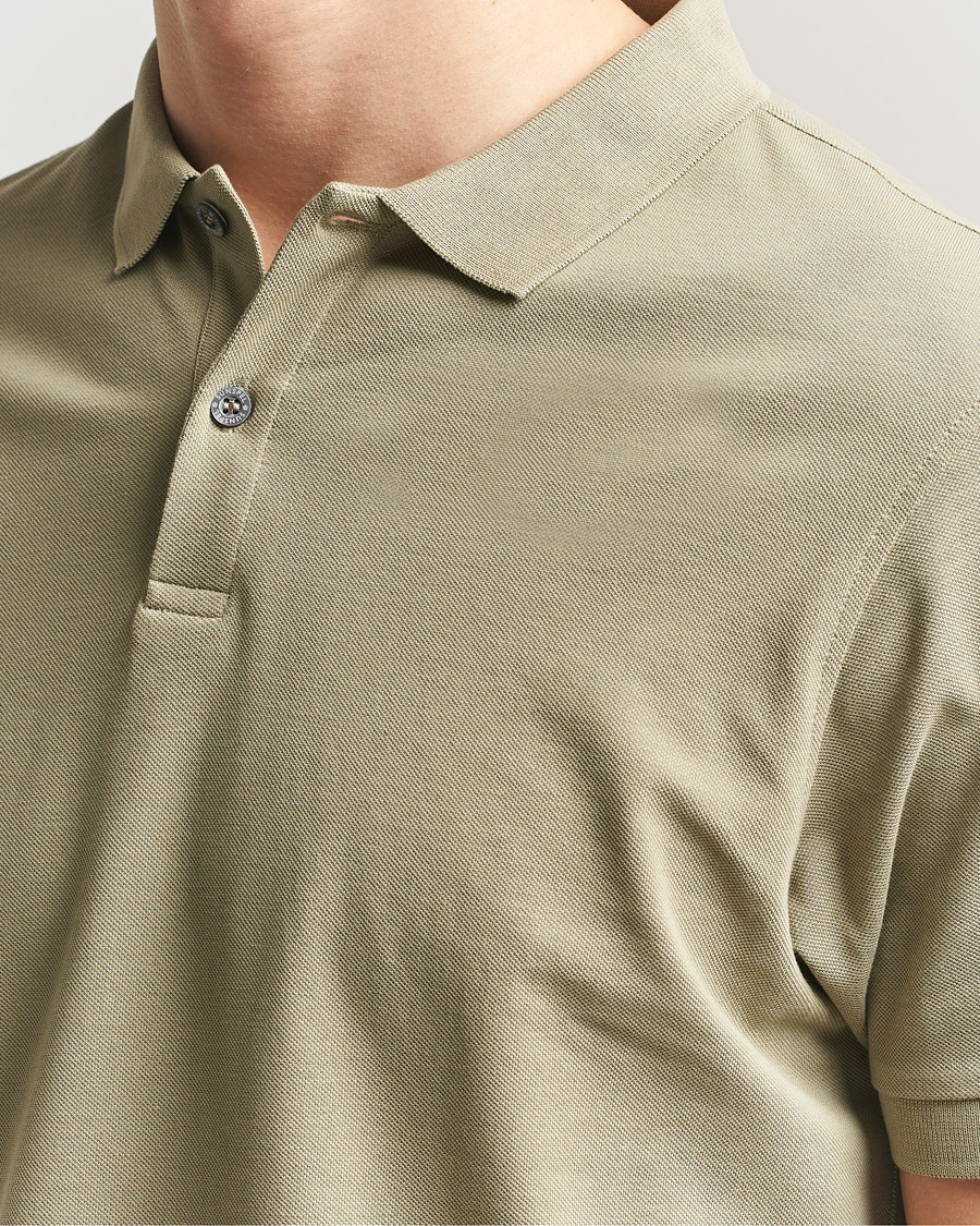 Herre | Pikéer | Sunspel | Supima Cotton Short Sleeve Pique Polo Pistachio