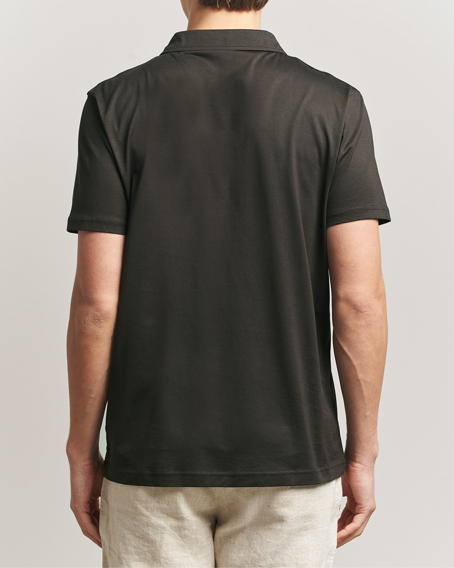 Herre | Pikéer | Sunspel | Cotton Jersey Polo Dark Chocolate