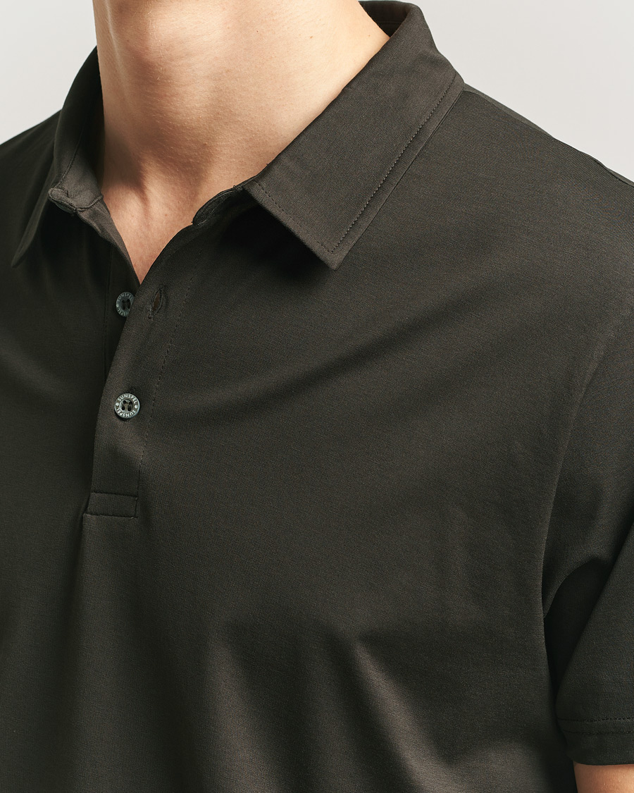 Herre | Pikéer | Sunspel | Cotton Jersey Polo Dark Chocolate