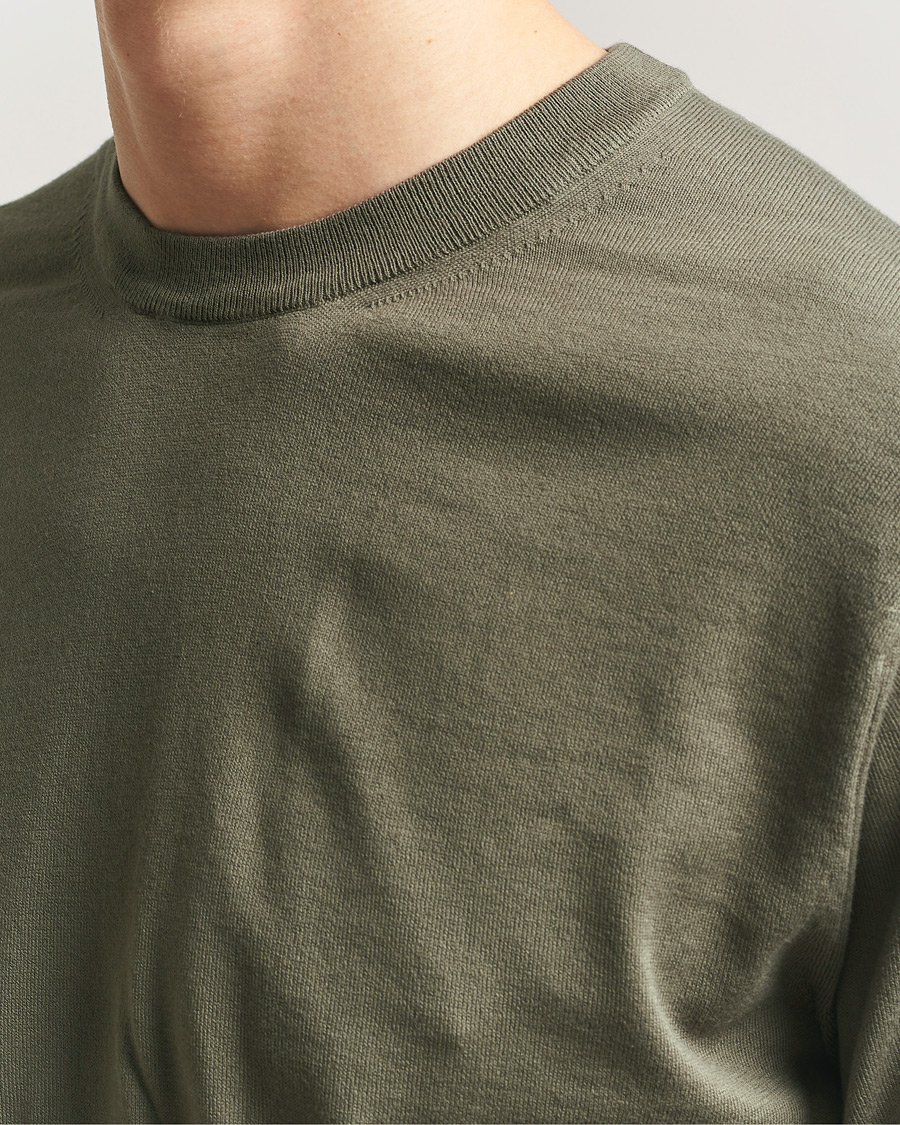 Herre | Gensere | Sunspel | Lightweight Knitted Cotton Crew Khaki