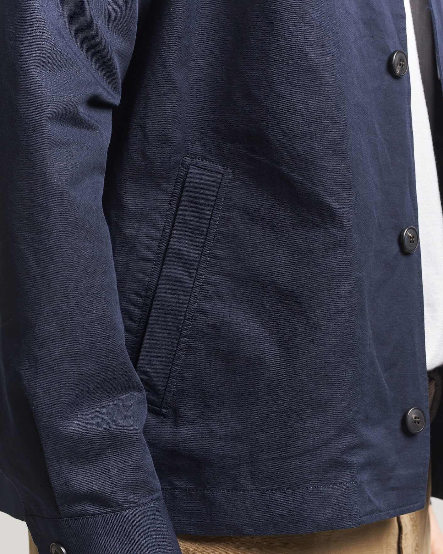 Herre | Jakker | Sunspel | Cotton/Linen Jacket Navy