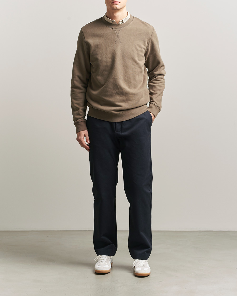 Herre | Bukser | Sunspel | Soft Cotton Drill Trousers Navy