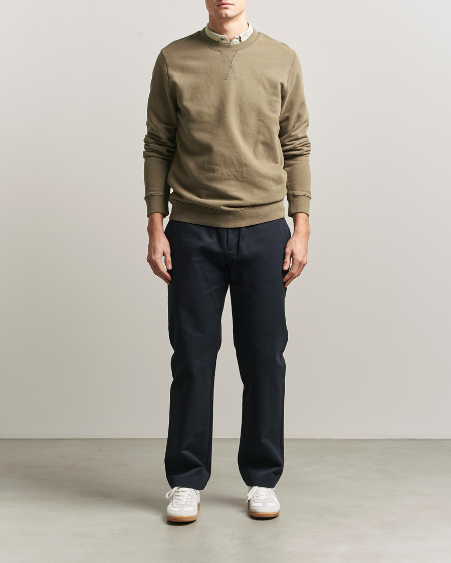 Herre | Gensere | Sunspel | Loopback Sweatshirt Dark Cedar