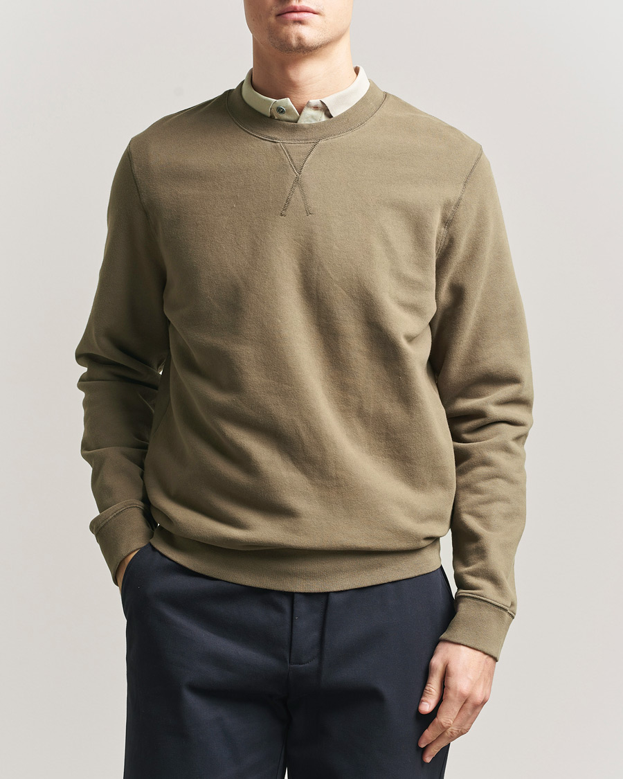 Herre | Gensere | Sunspel | Loopback Sweatshirt Dark Cedar