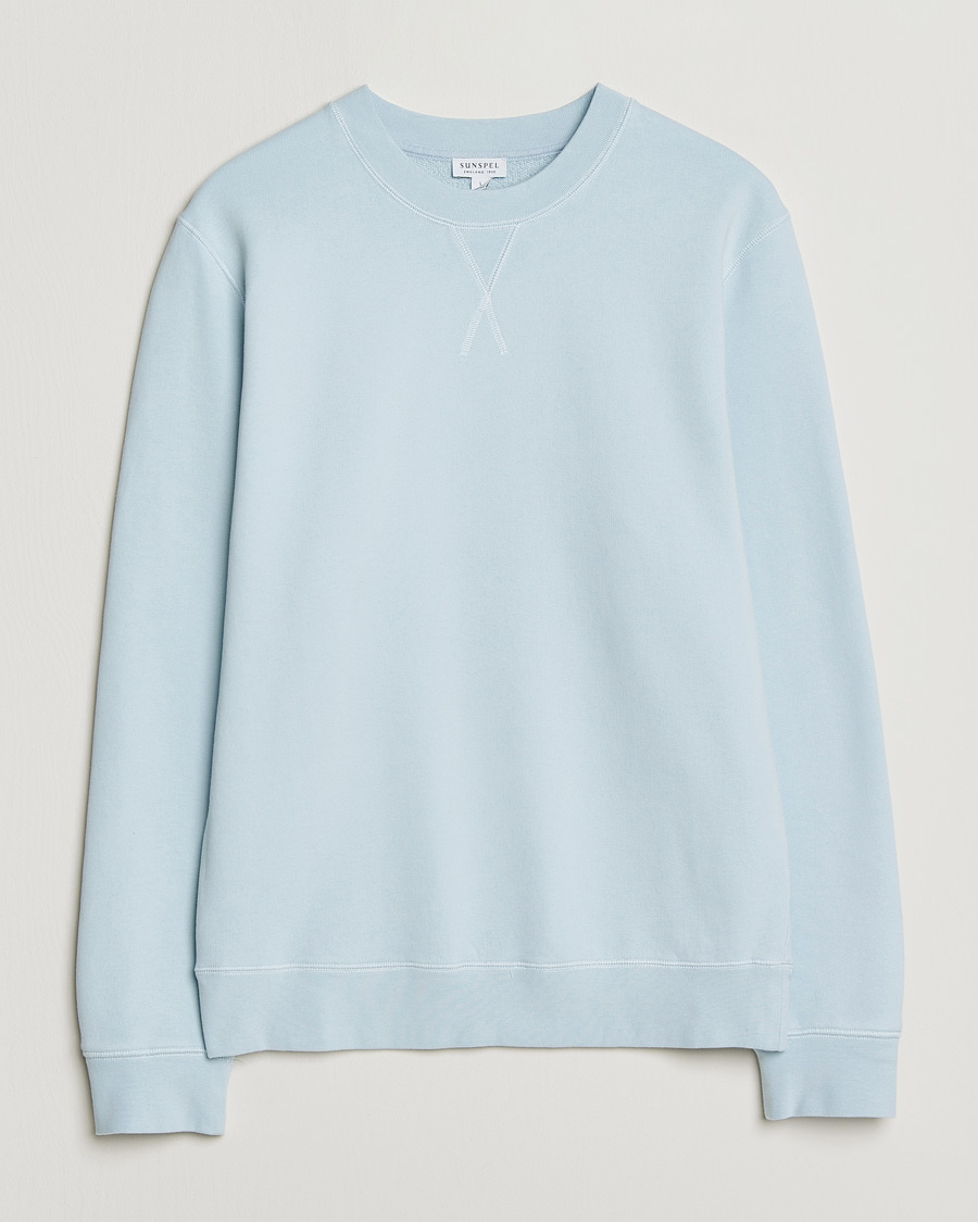 Herre | Gensere | Sunspel | Loopback Sweatshirt Pastel Blue