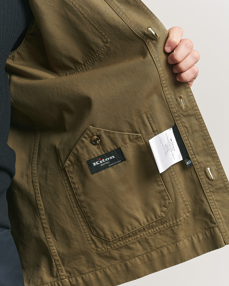 Herre | Jakker | Kiton | Cotton Canvas Chore Jacket Military