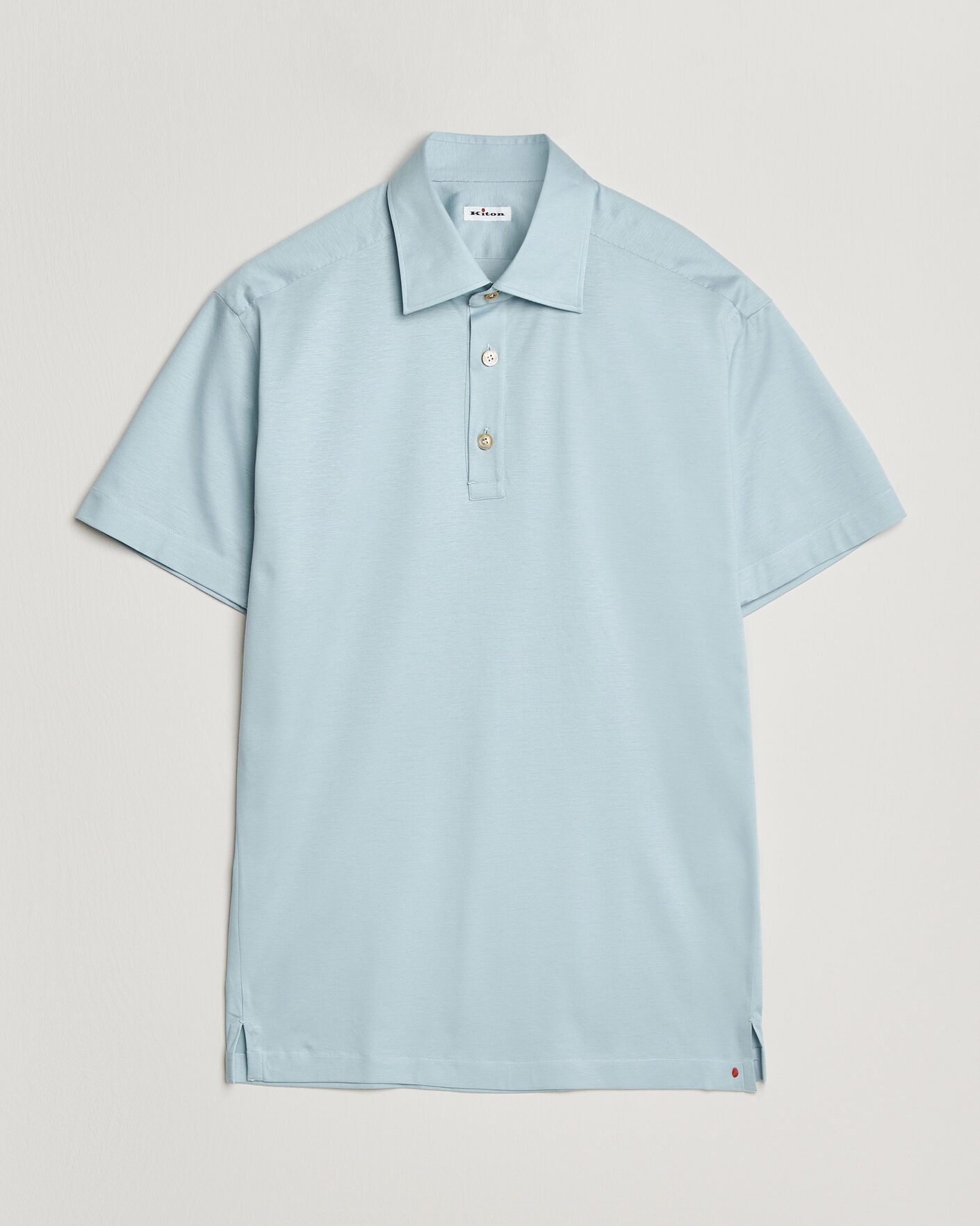 Herre | Pikéer | Kiton | Short Sleeve Jersey Polo Sky Blue