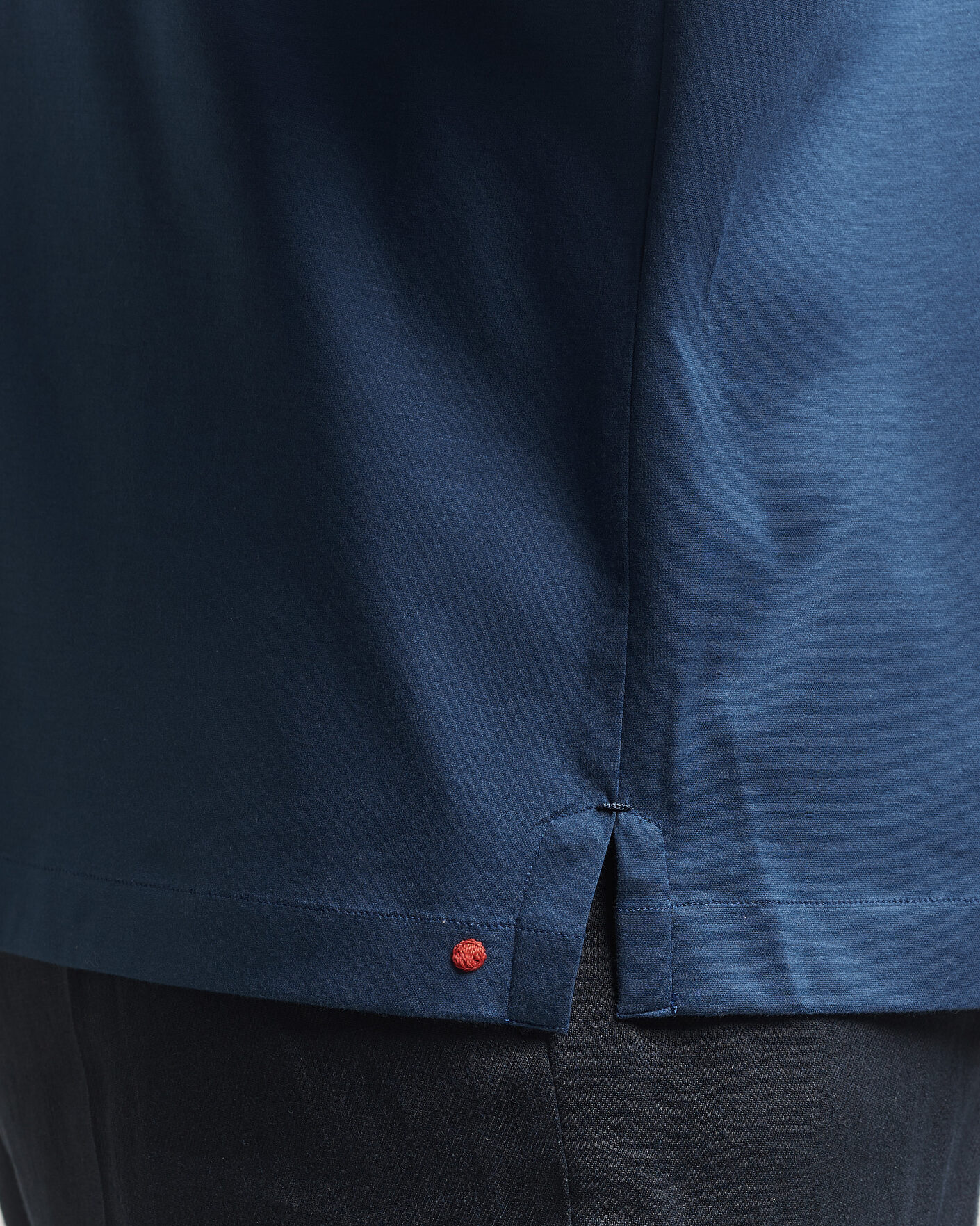 Herre | Pikéer | Kiton | Short Sleeve Jersey Polo Dark Blue