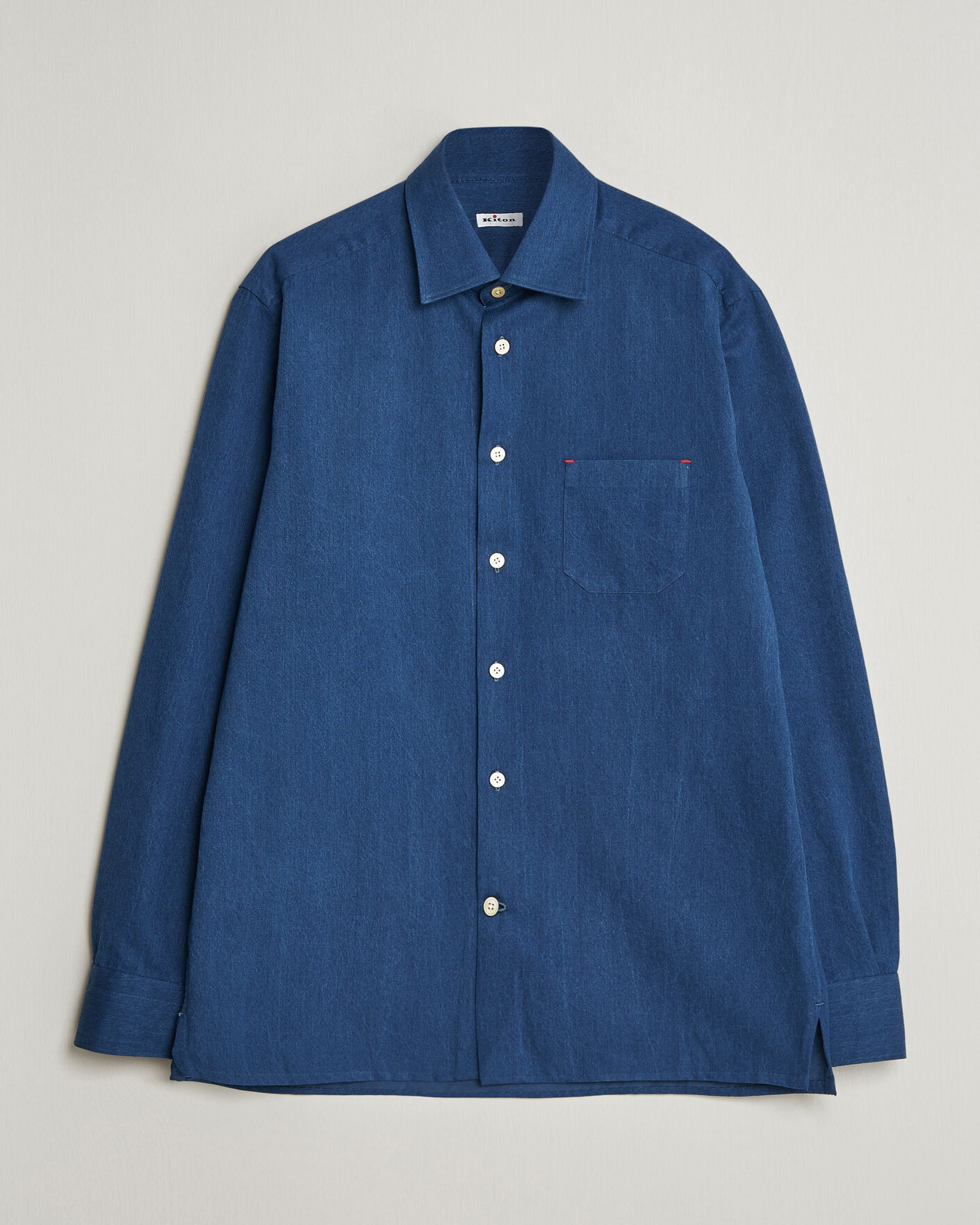 Herre | Skjorter | Kiton | Denim Sport Shirt Medium Blue