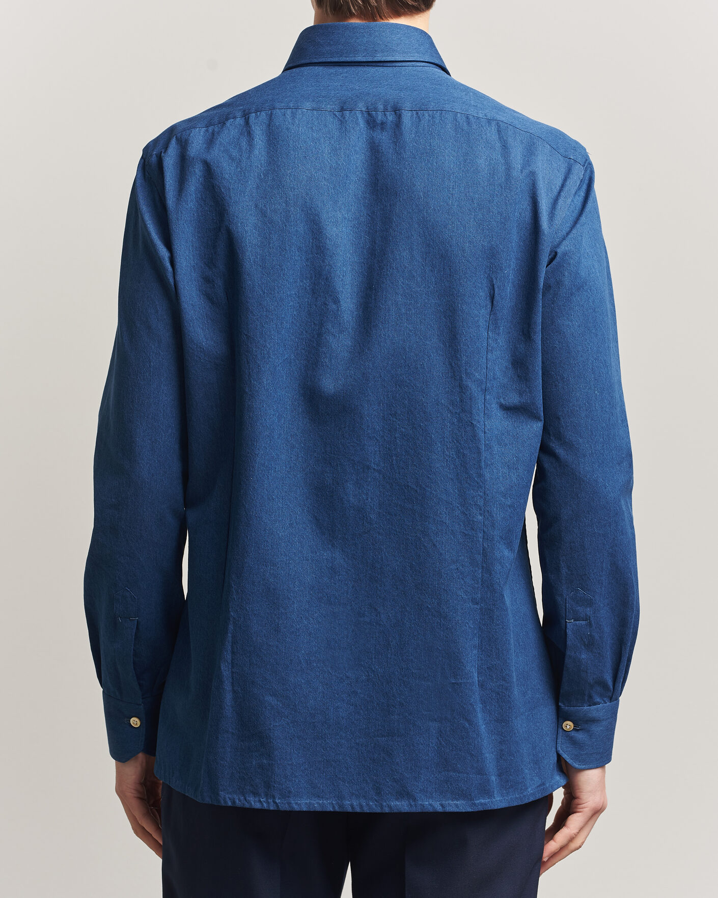 Herre | Skjorter | Kiton | Denim Sport Shirt Medium Blue
