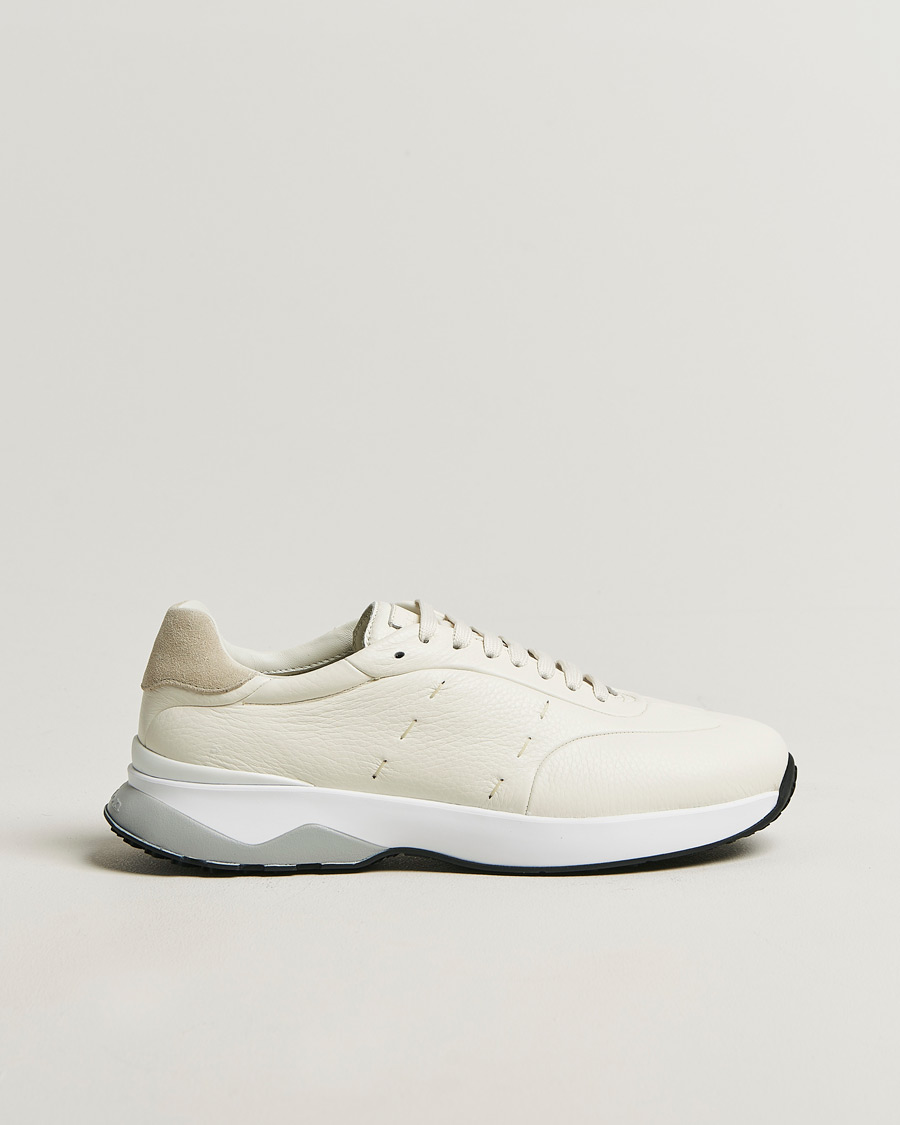 Herre | Sneakers | Kiton | Deerskin Running Sneakers White