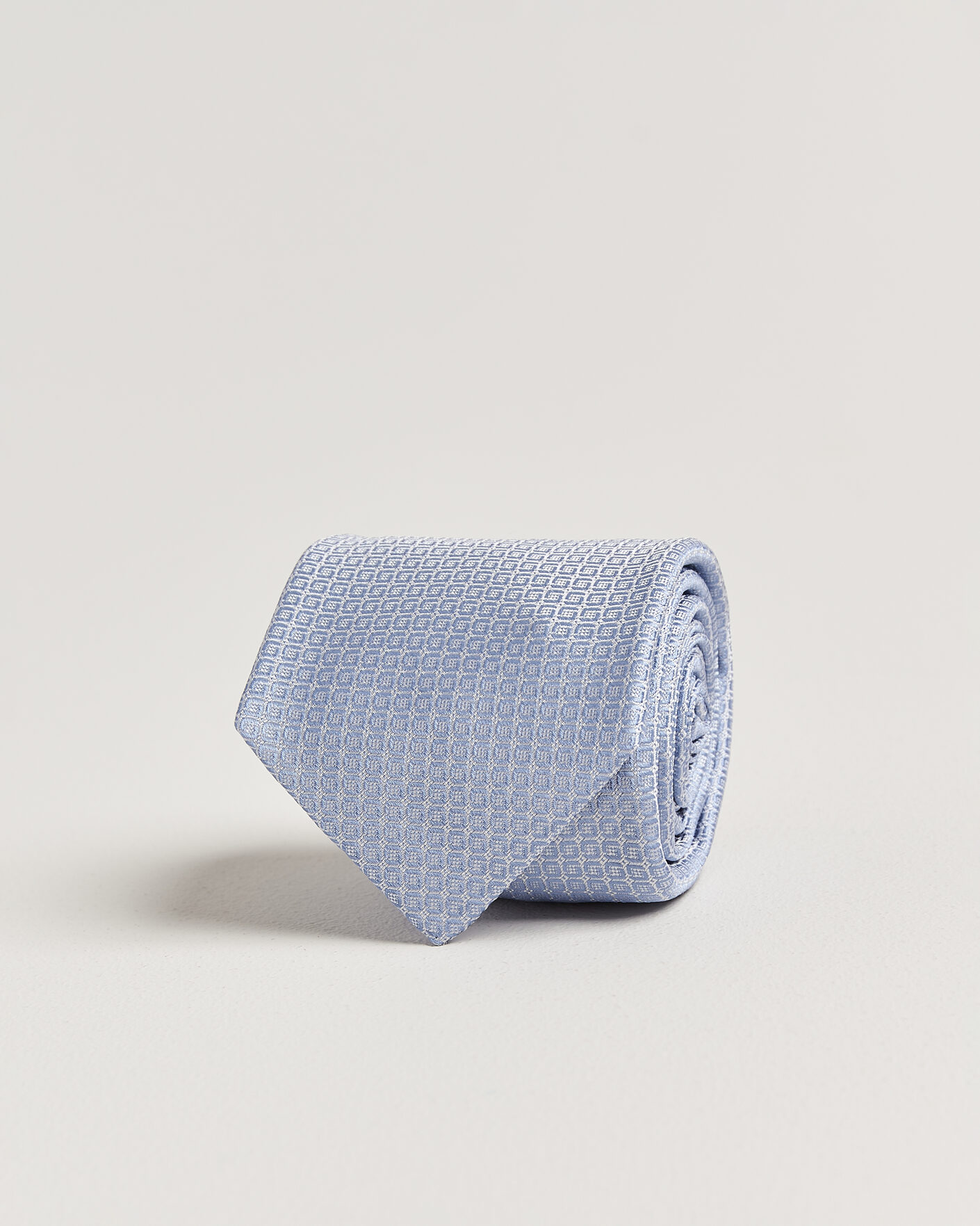 Herre | Slips | Kiton | Micro Structure Silk Tie Sky Blue