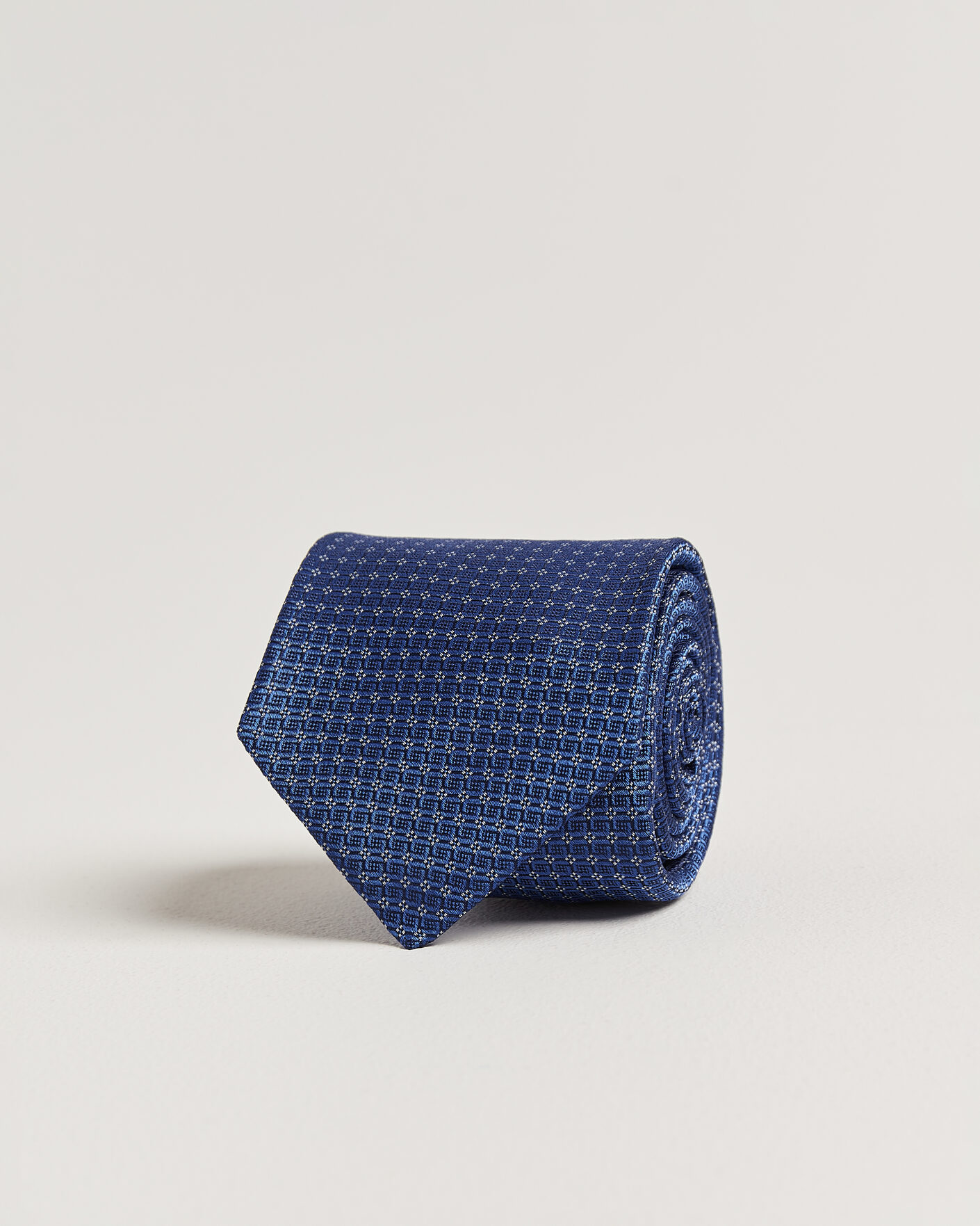 Herre | Slips | Kiton | Micro Structure Silk Tie Navy