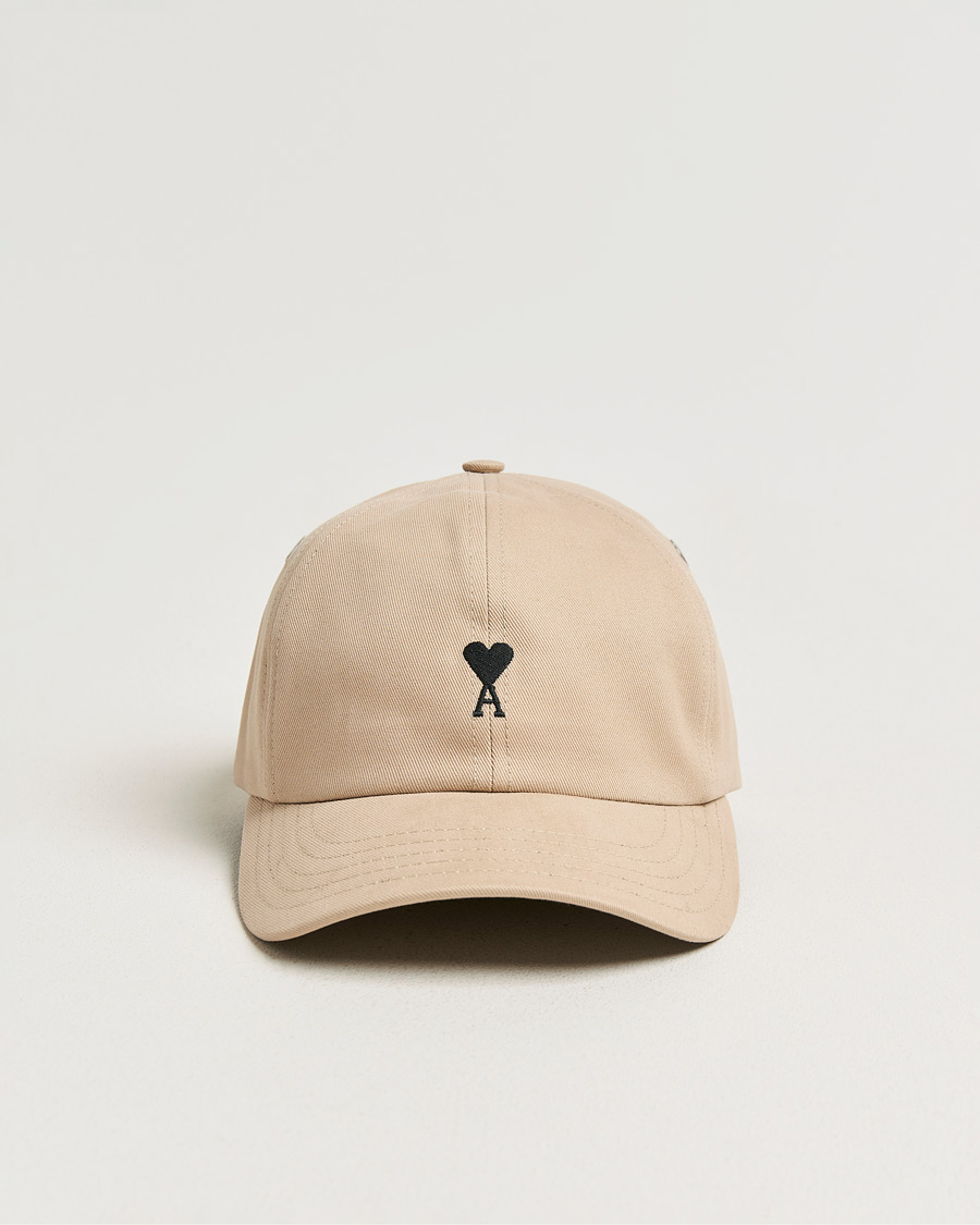 Herre | Hatter og capser | AMI | Black Heart Logo Cap Beige Taupe
