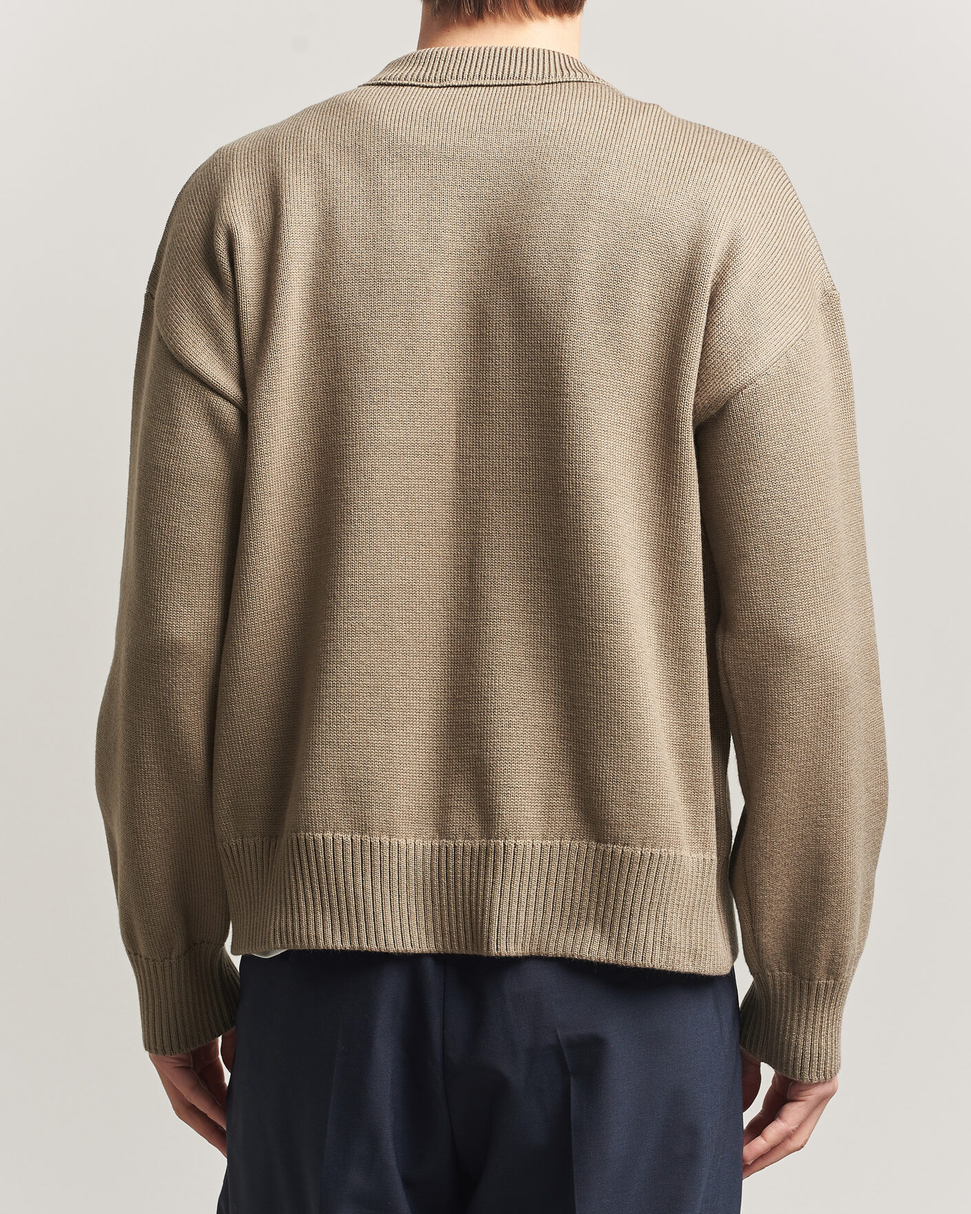 Herre | Gensere | AMI | Big Heart Wool Sweater Beige