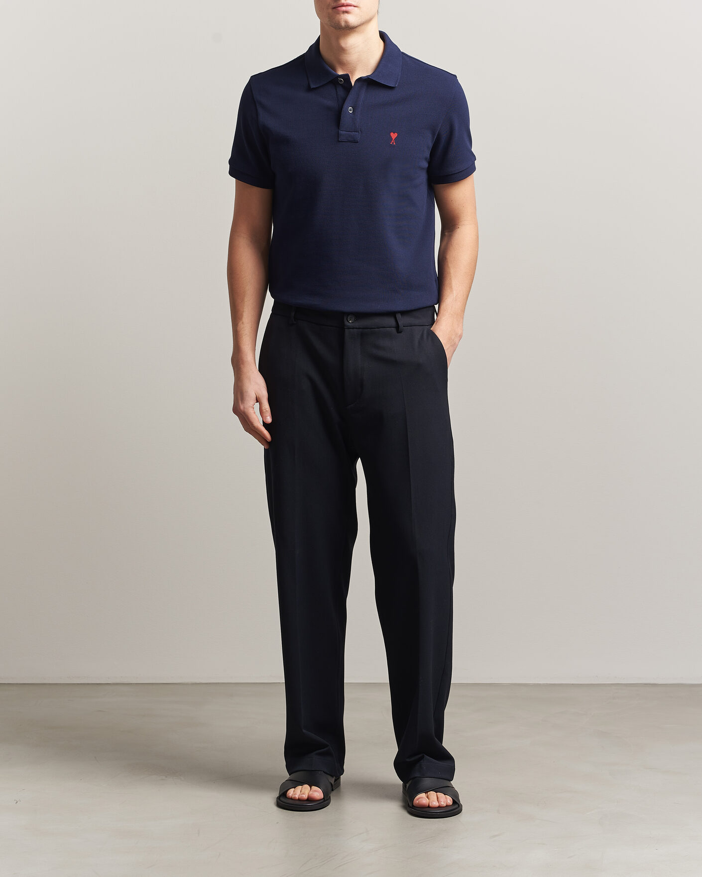 Herre | Pikéer | AMI | Heart Logo Polo Navy