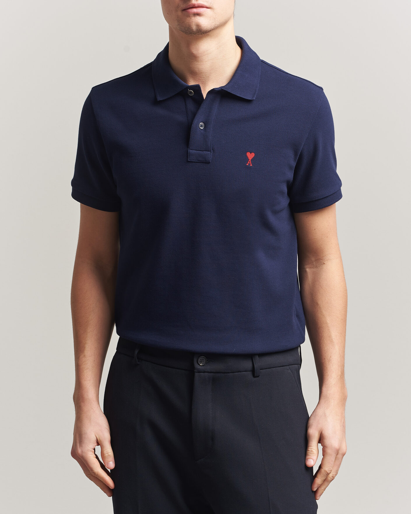 Herre | Pikéer | AMI | Heart Logo Polo Navy