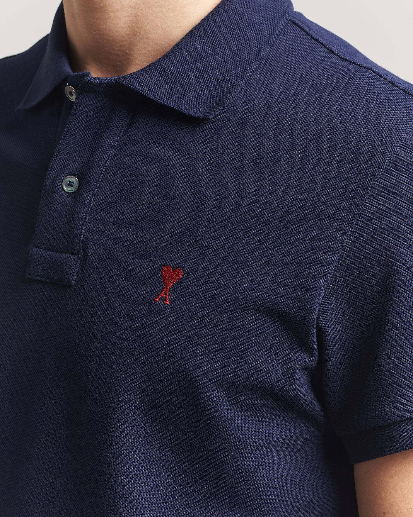 Herre | Pikéer | AMI | Heart Logo Polo Navy