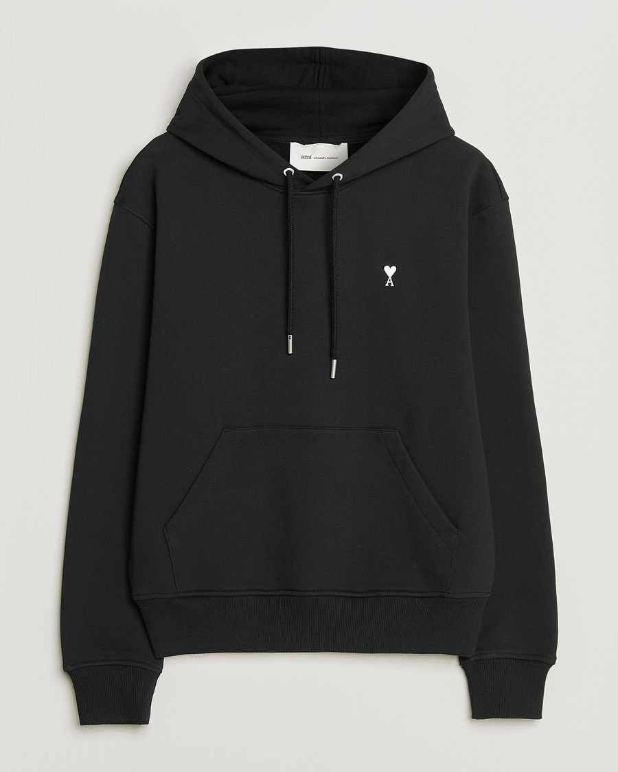Herre | Gensere | AMI | Contrast Heart Logo Hoodie Black