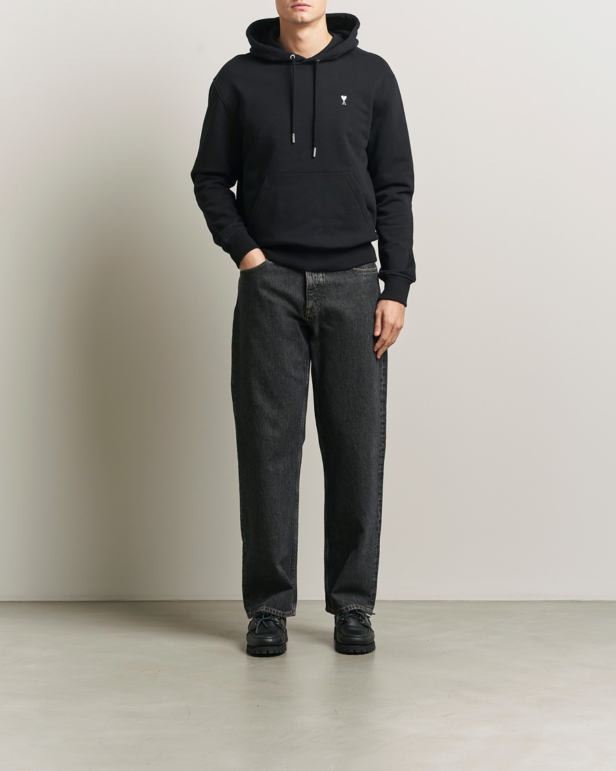 Herre | Gensere | AMI | Contrast Heart Logo Hoodie Black
