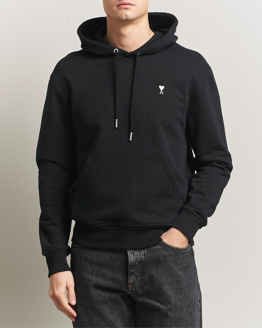 Herre | Gensere | AMI | Contrast Heart Logo Hoodie Black