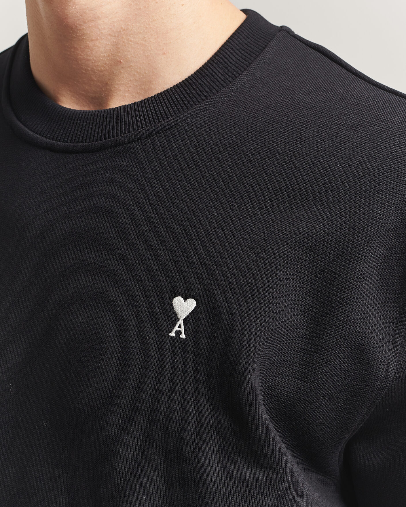 Herre | Gensere | AMI | Contrast Heart Logo Sweatshirt Black