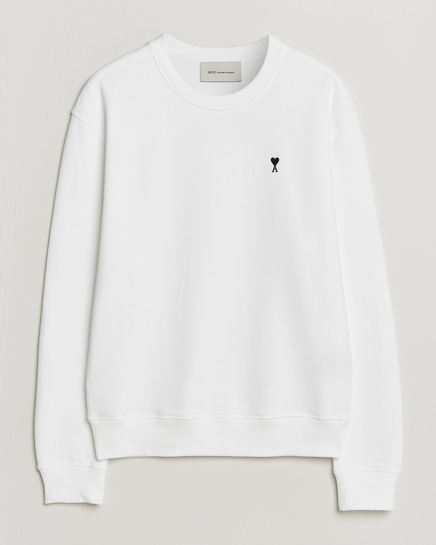 Herre | Gensere | AMI | Contrast Heart Logo Sweatshirt White