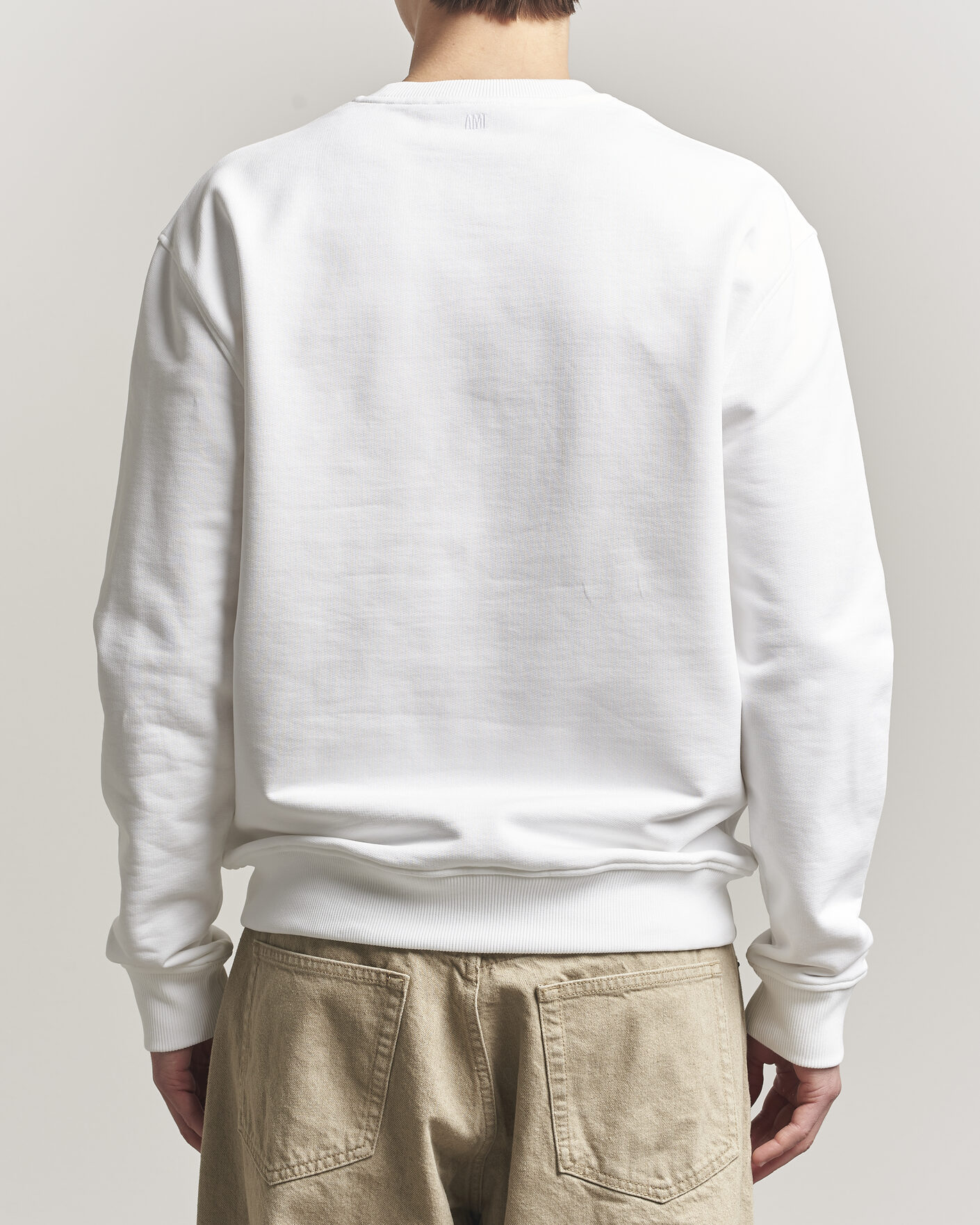 Herre | Gensere | AMI | Contrast Heart Logo Sweatshirt White