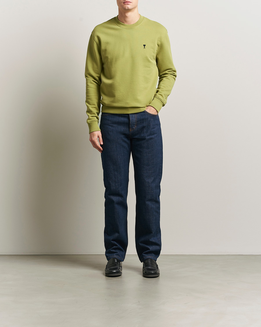 Herre | Gensere | AMI | Contrast Heart Logo Sweatshirt Matcha