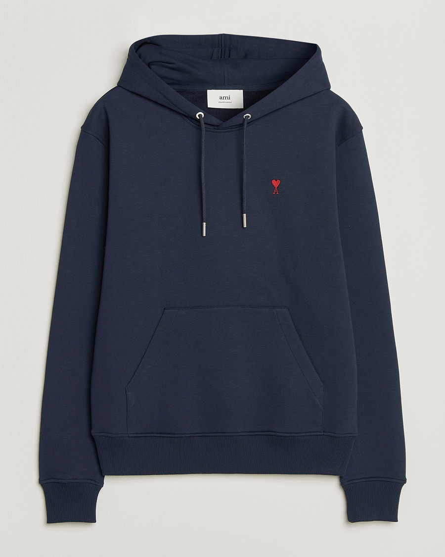 Herre | Gensere | AMI | Heart Logo Hoodie Navy