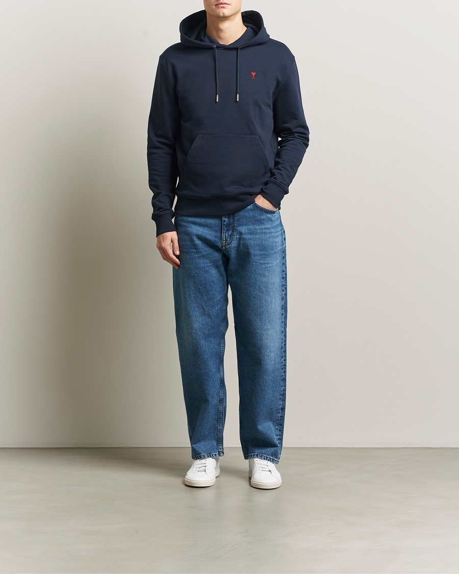 Herre | Gensere | AMI | Heart Logo Hoodie Navy