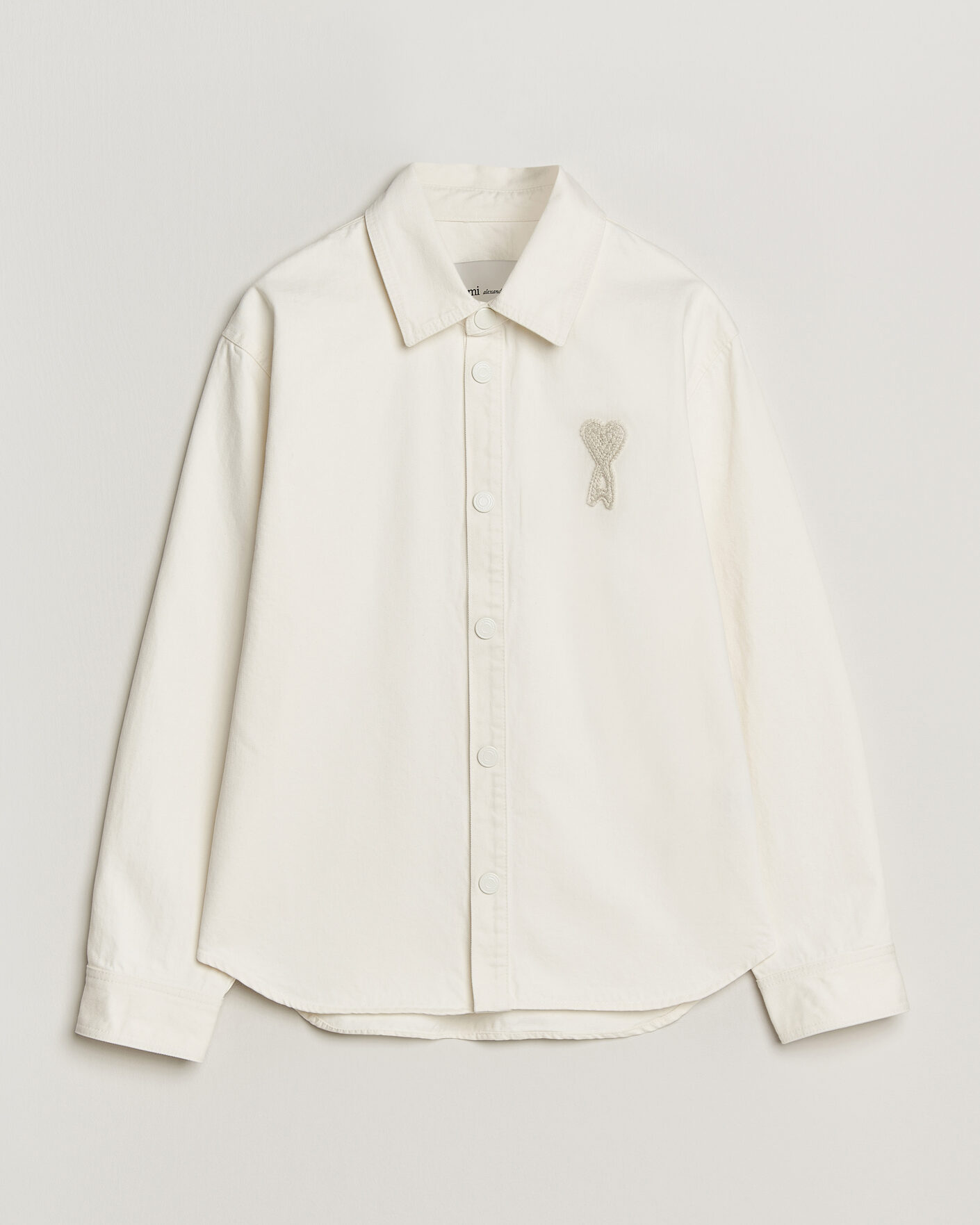 Herre | Skjorter | AMI | Cotton Twill Overshirt Creme