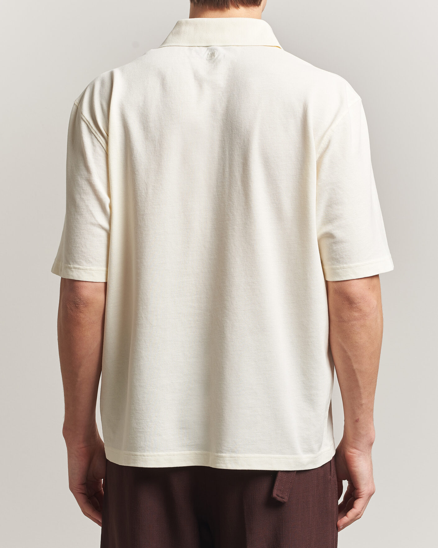 Herre | Pikéer | AMI | Knitted Heart Logo Polo Creme