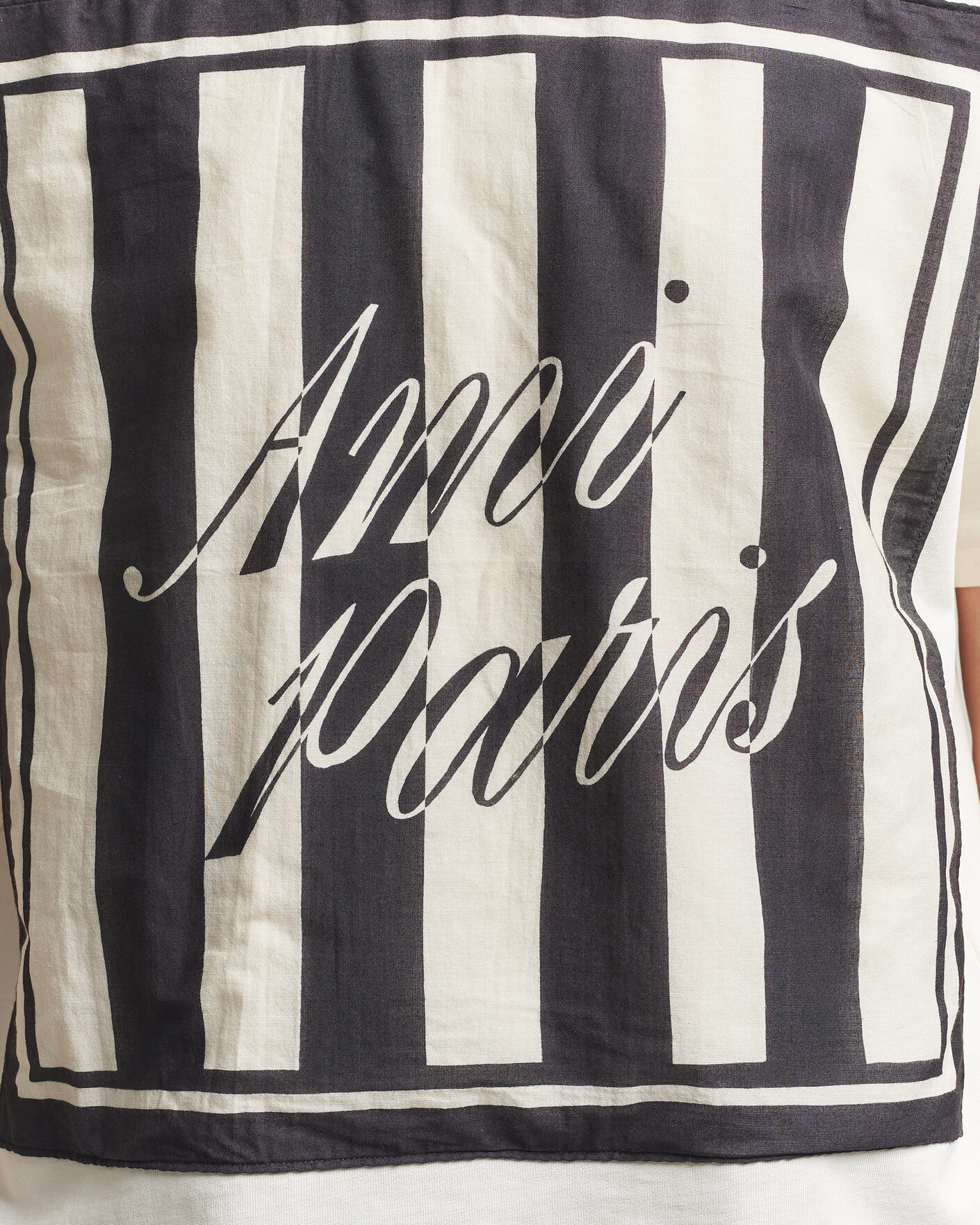 Herre | T-Shirts | AMI | Boxy Fit Printed T-Shirt Creme