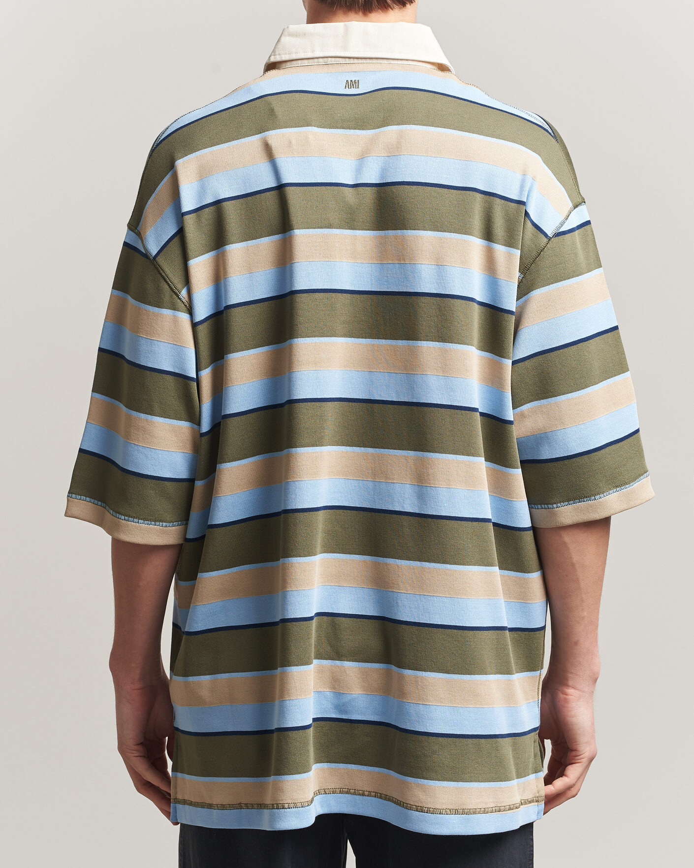 Herre | Pikéer | AMI | Oversize Fit Striped Polo Multi