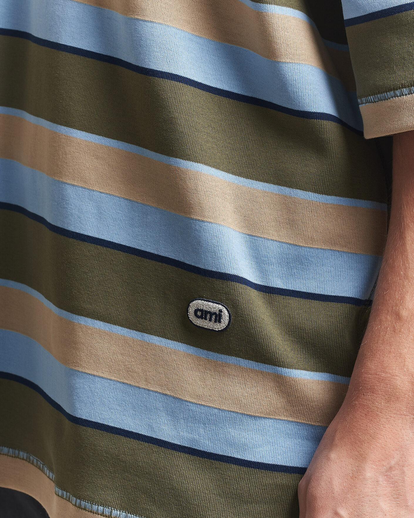 Herre | Pikéer | AMI | Oversize Fit Striped Polo Multi