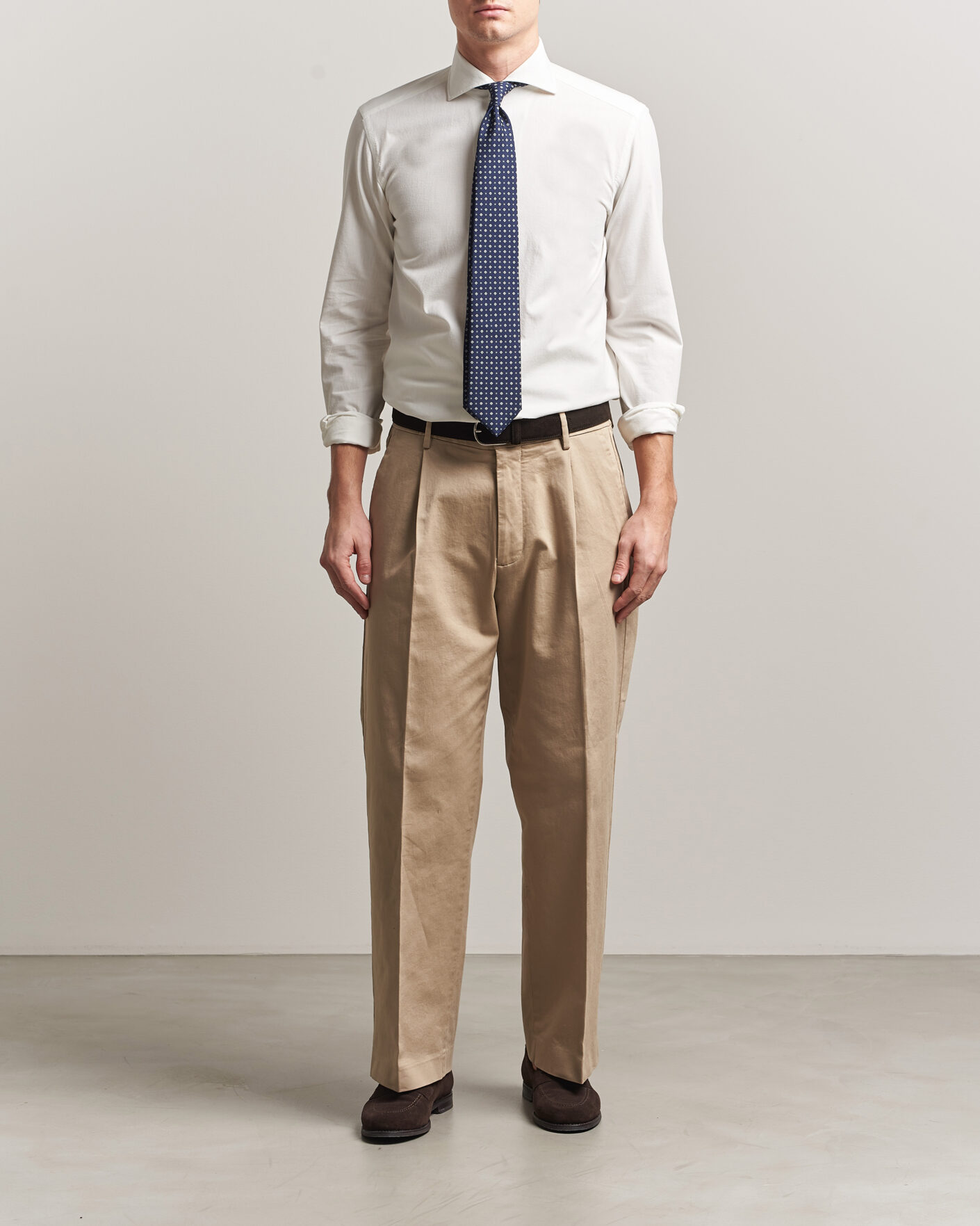 Herre | Skjorter | 100Hands | Washed Japanese Denim Shirt Off White