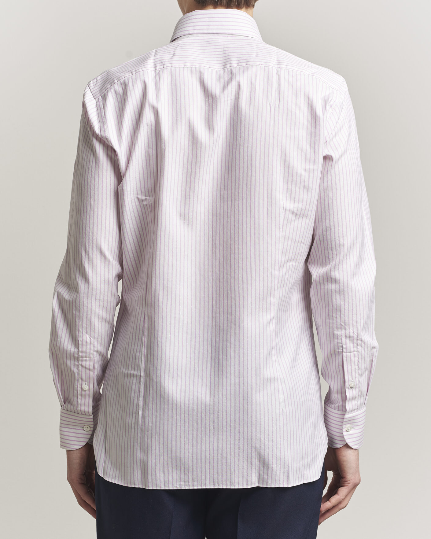 Herre | Skjorter | 100Hands | Washed Striped Oxford Shirt Lavender
