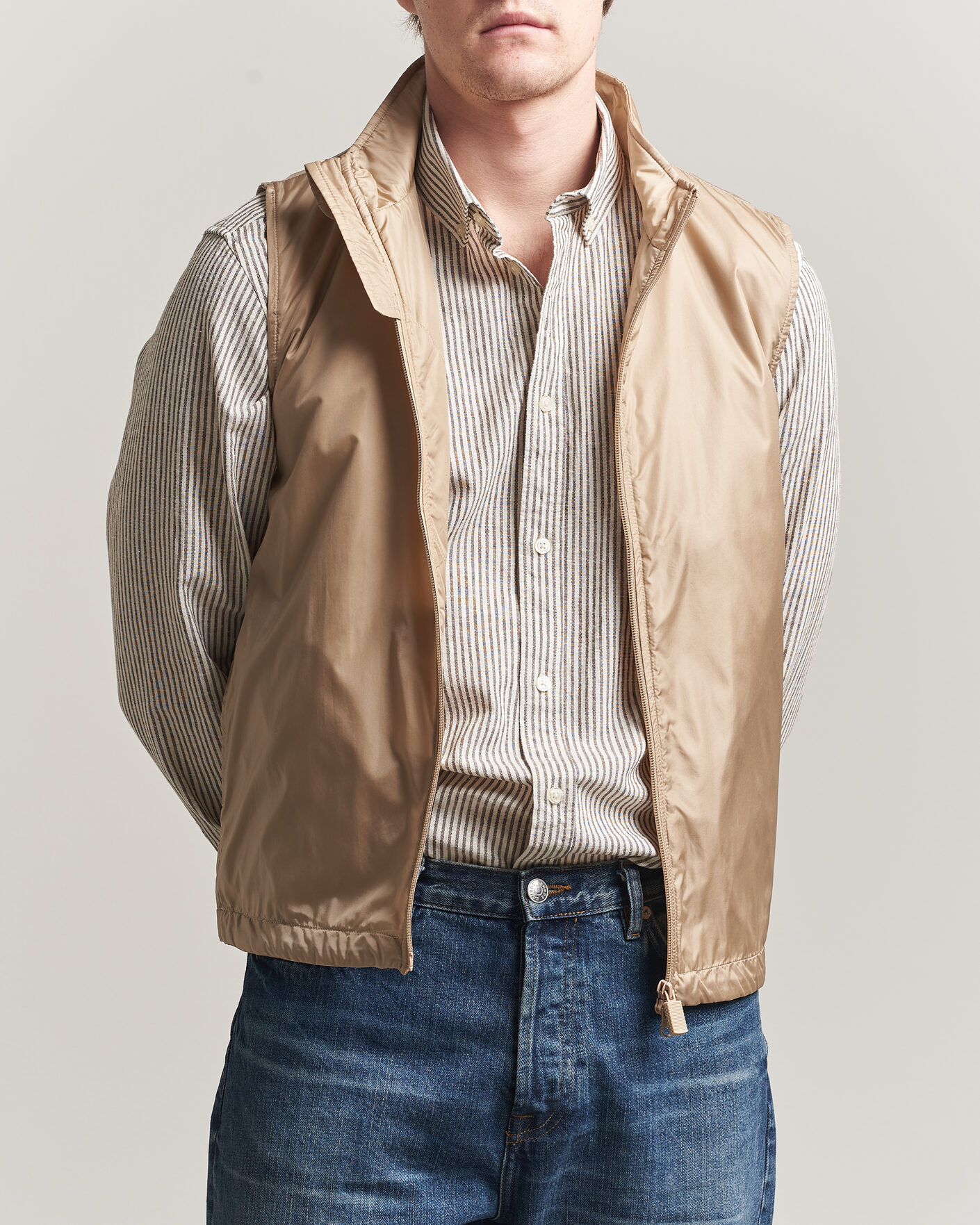 Herre | Vester | Aspesi | Vernes Nylon Gilet Beige