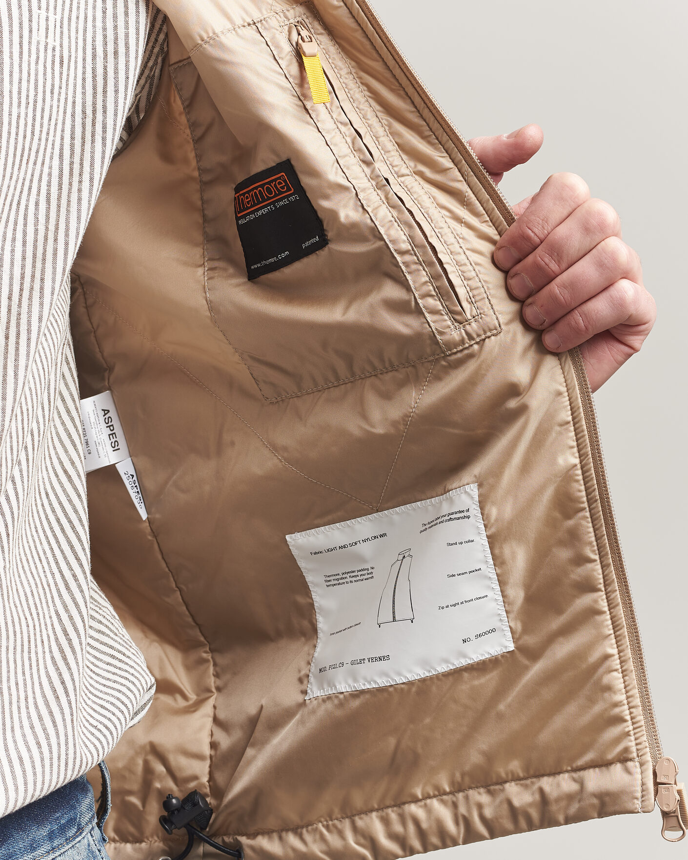 Herre | Vester | Aspesi | Vernes Nylon Gilet Beige