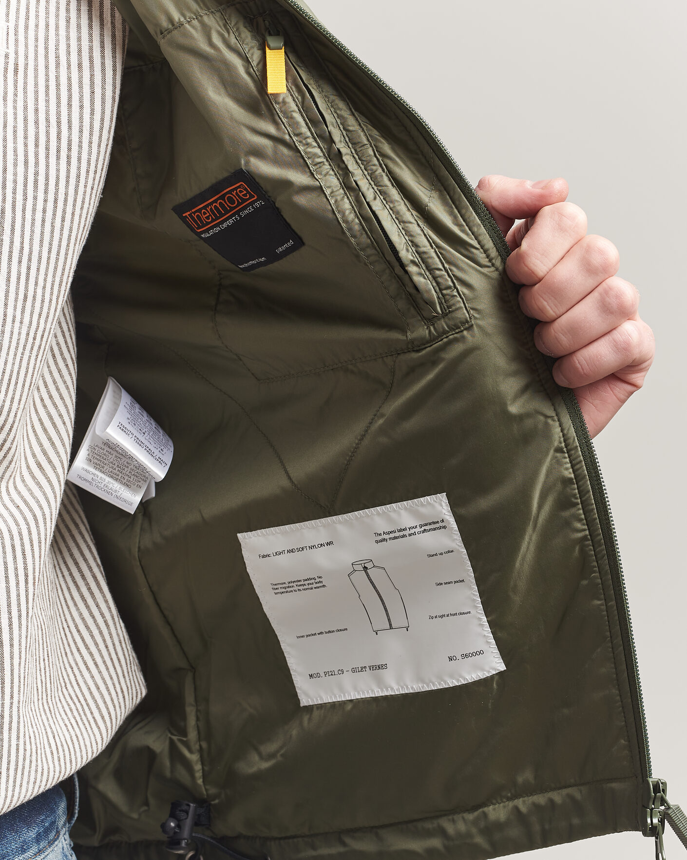 Herre | Vester | Aspesi | Vernes Nylon Gilet Olive