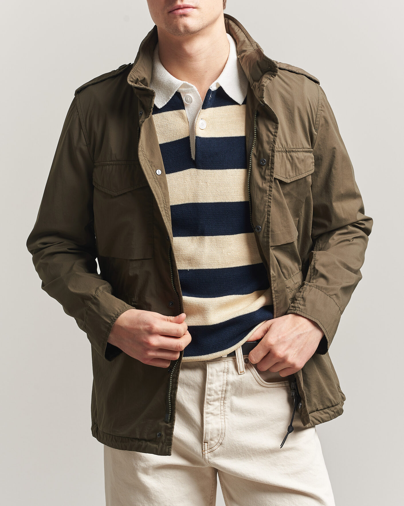 Herre | Jakker | Aspesi | Lightweight Cotton Field Jacket Military