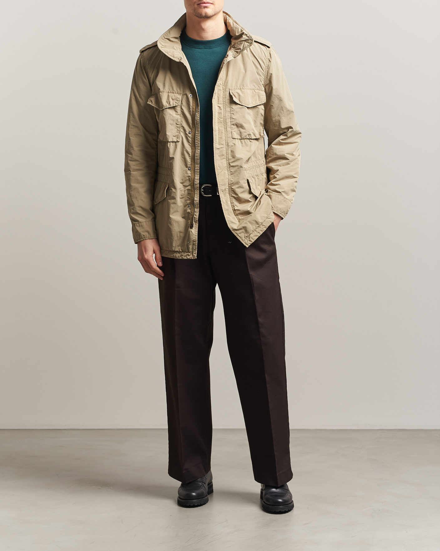 Herre | Jakker | Aspesi | Garment Dyed Field Jacket Sand